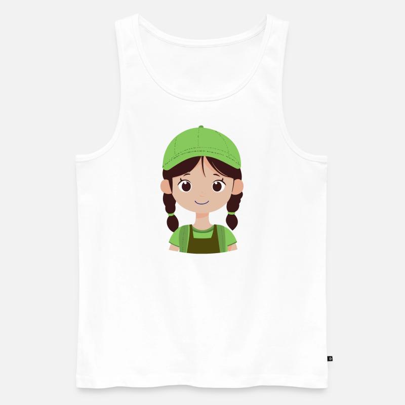 Schülerin Mädel Mädchen - Männer Premium Bio Tank Top - Weiß