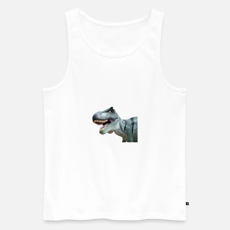 T-Rex - Männer Premium Bio Tank Top - Weiß