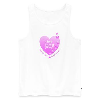 best mom mommy mother - Männer Premium Bio Tank Top - Weiß - Vorne - Michal (187cm)