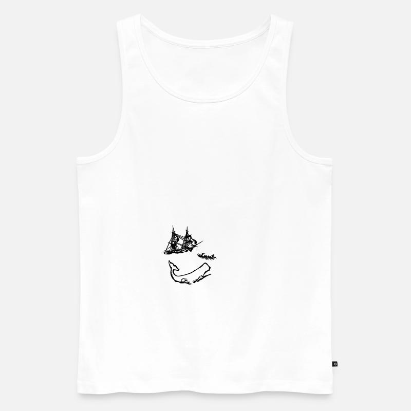 Moby Dick - Männer Premium Bio Tank Top - Weiß