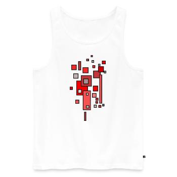 Abstrait - Futurisme Couleurs Motif - Débardeur bio Premium Homme - blanc - Devant - AI Model Male 178 light (178cm)
