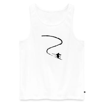 Ski ski ski motif pour skieurs - Débardeur bio Premium Homme - blanc - Devant - Michal (187cm)
