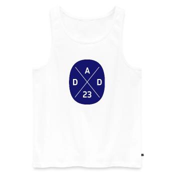 Best Dad 2023 - Männer Premium Bio Tank Top - Weiß - Vorne - Michal (187cm)