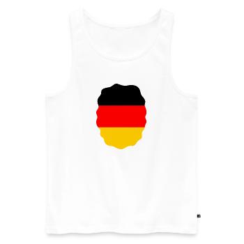 Deutschland Flagge Deutsche Fahne Used Look Heimat - Männer Premium Bio Tank Top - Weiß - Vorne - AI Model Male 178 light (178cm)