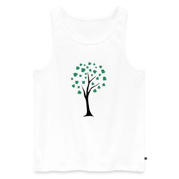 arbre - Débardeur bio Premium Homme - blanc - Devant - Michal (187cm)