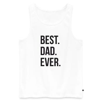 Best Dad Ever - Men's Premium Organic Tank Top - white - Front - Michal (187cm)