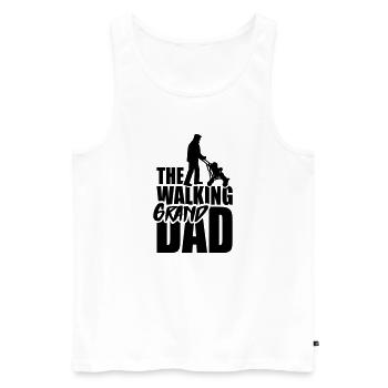 The walking grandad 1clr - Men's Premium Organic Tank Top - white - Front - AI Model Male 178 light (178cm)