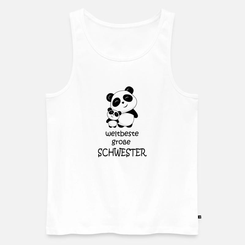 weltbeste große Schwester - Männer Premium Bio Tank Top - Weiß