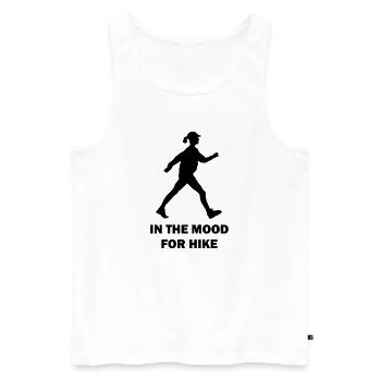 Walking, totally in the mood for walking - Men's Premium Organic Tank Top - white - Front - AI Model Male 178 light (178cm)