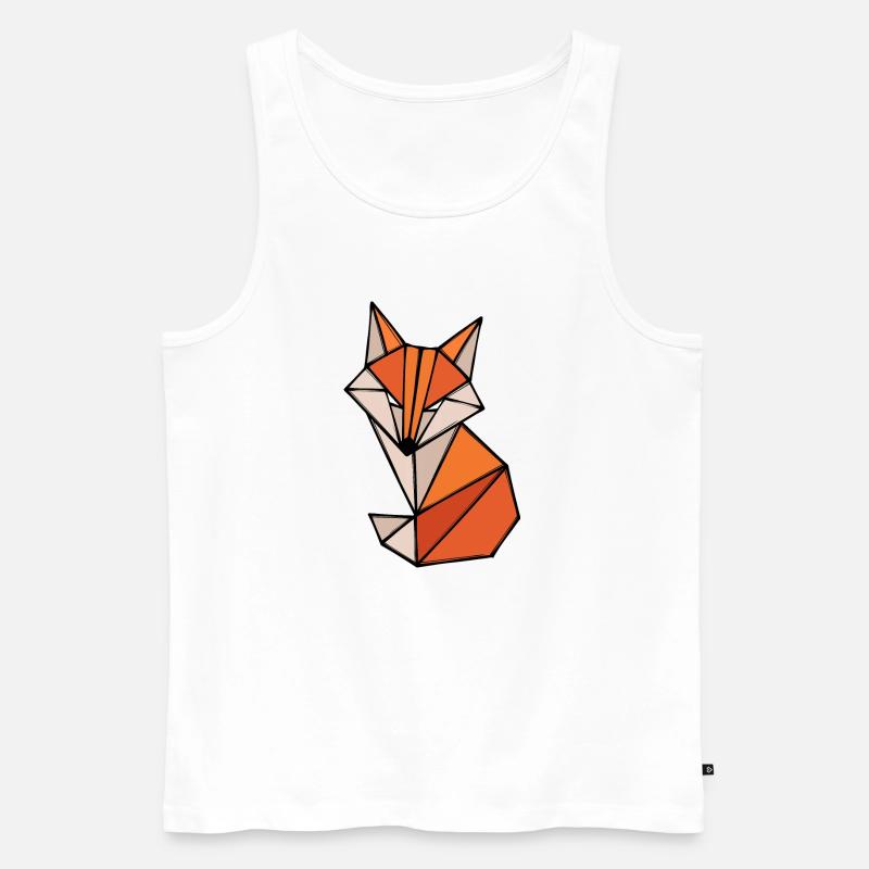 Fuchs Polygon Geometry Abstract Art Creative - Men's Premium Organic Tank Top - white