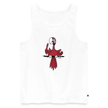 Lebendige Papageienillustration für Bekleidung - Männer Premium Bio Tank Top - Weiß - Vorne - Michal (187cm)