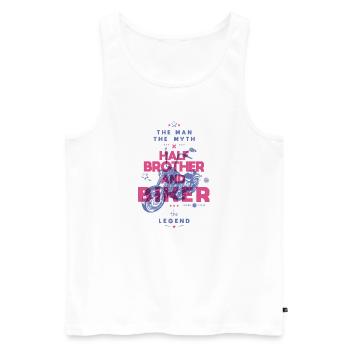 Mythical Wheel of the Legend - Men's Premium Organic Tank Top - white - Front - AI Model Male 178 light (178cm)