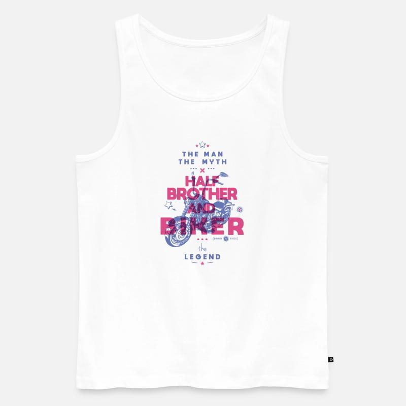 Mythisches Rad der Legende - Männer Premium Bio Tank Top - Weiß