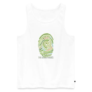 Garden fingerprint - Men's Premium Organic Tank Top - white - Front - AI Model Male 178 light (178cm)