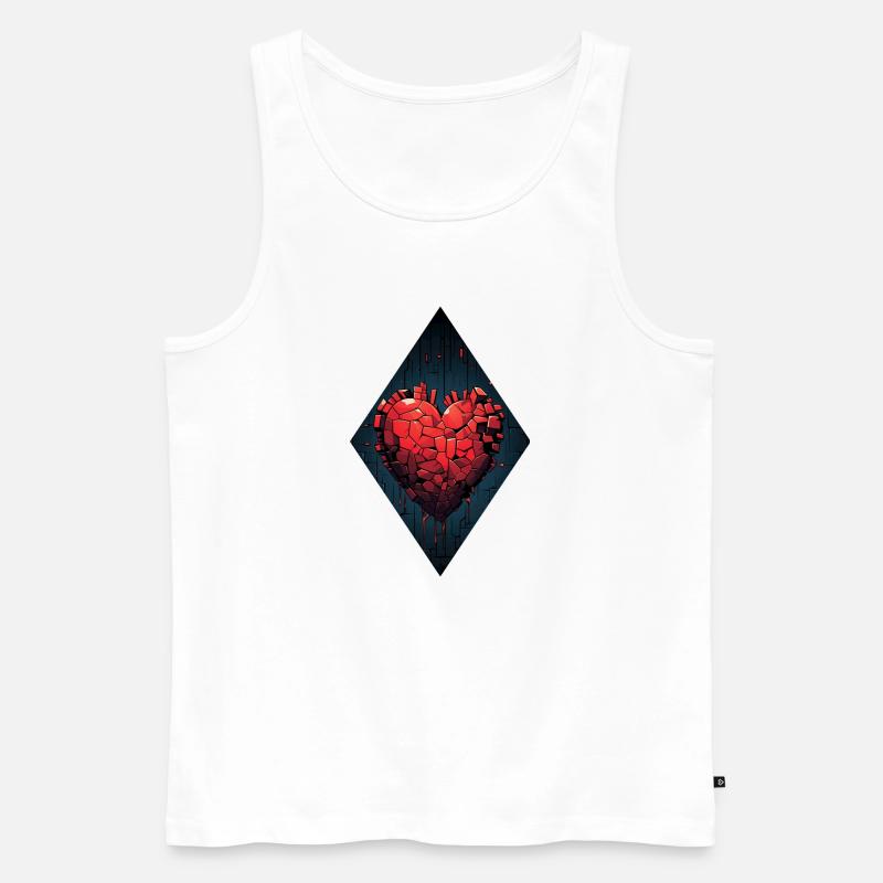 Wiedergeburt eines Herzens - Männer Premium Bio Tank Top - Weiß