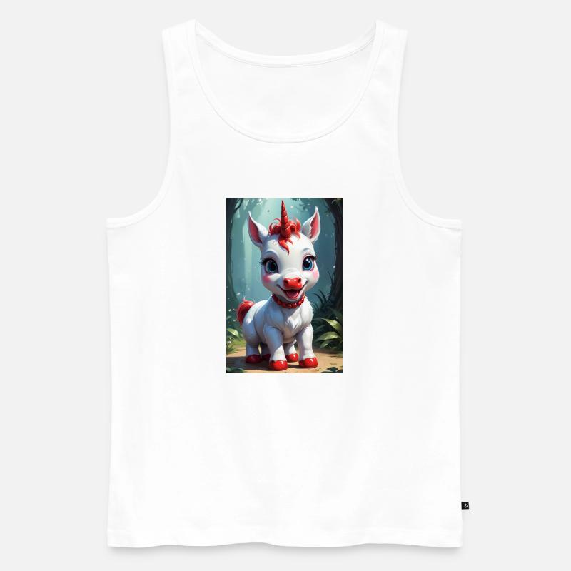 Süßes Einhorn - Männer Premium Bio Tank Top - Weiß