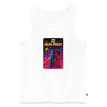Der Papa-Profi - Männer Premium Bio Tank Top - Weiß - Vorne - Michal (187cm)