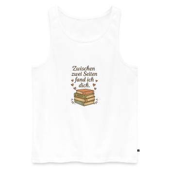 Liebe zwischen zwei Seiten - Männer Premium Bio Tank Top - Weiß - Vorne - Michal (187cm)