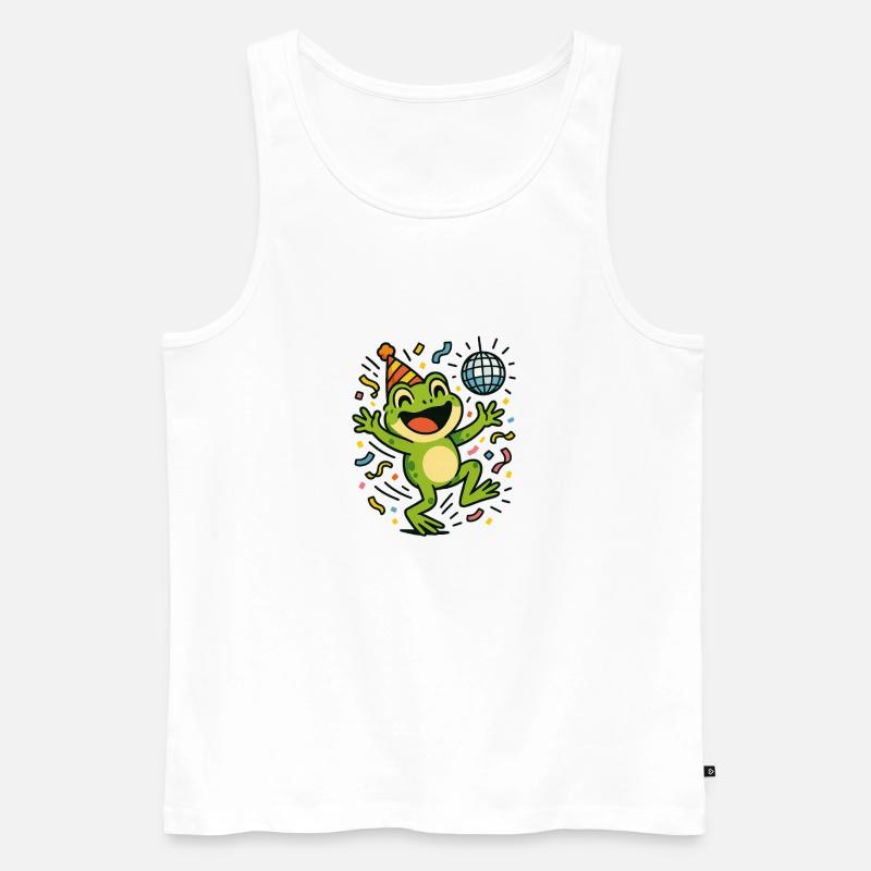 Party Frog - Men's Premium Organic Tank Top - white