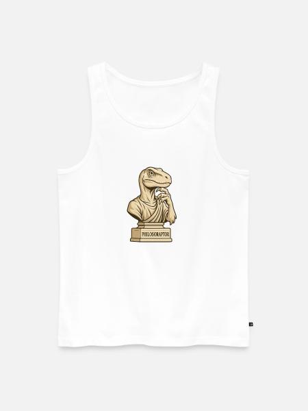 Philosoraptor - Männer Premium Bio Tank Top - Weiß