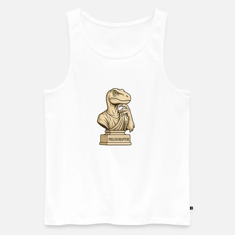 Philosoraptor - Men's Premium Organic Tank Top - white
