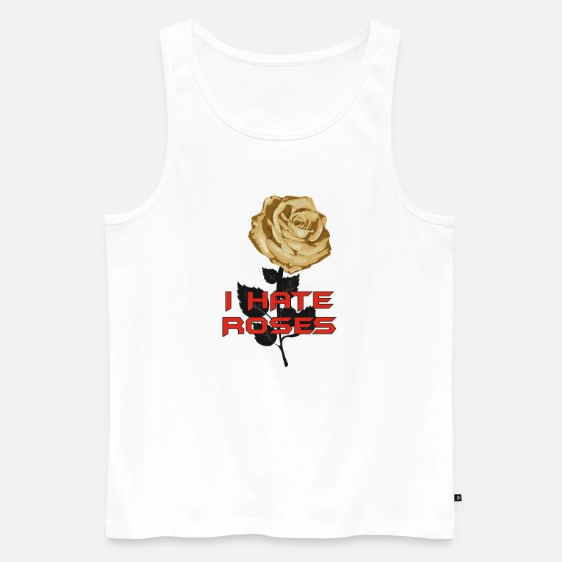 Die Hate Roses - Männer Premium Bio Tank Top - Weiß