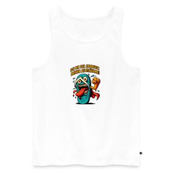 Nightmare Tongue Demon - Men's Premium Organic Tank Top - white - Front - Michal (187cm)
