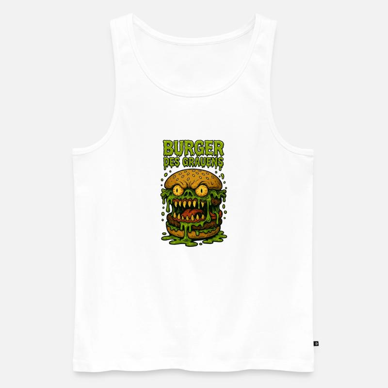 Burger des Grauens - Männer Premium Bio Tank Top - Weiß