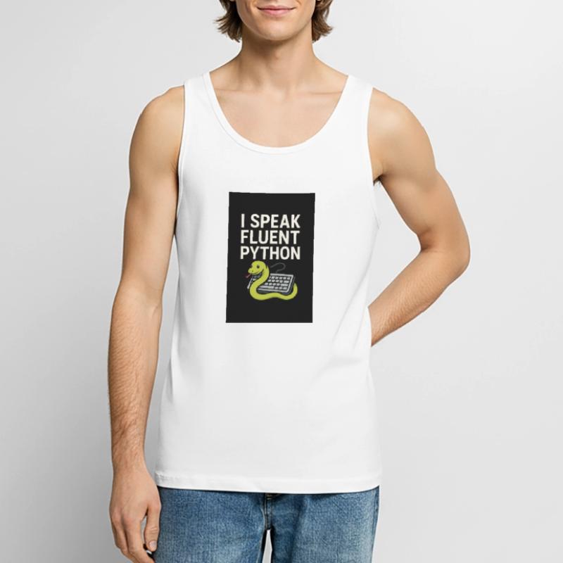 Python Coding Snake Men's Premium Organic Tank Top