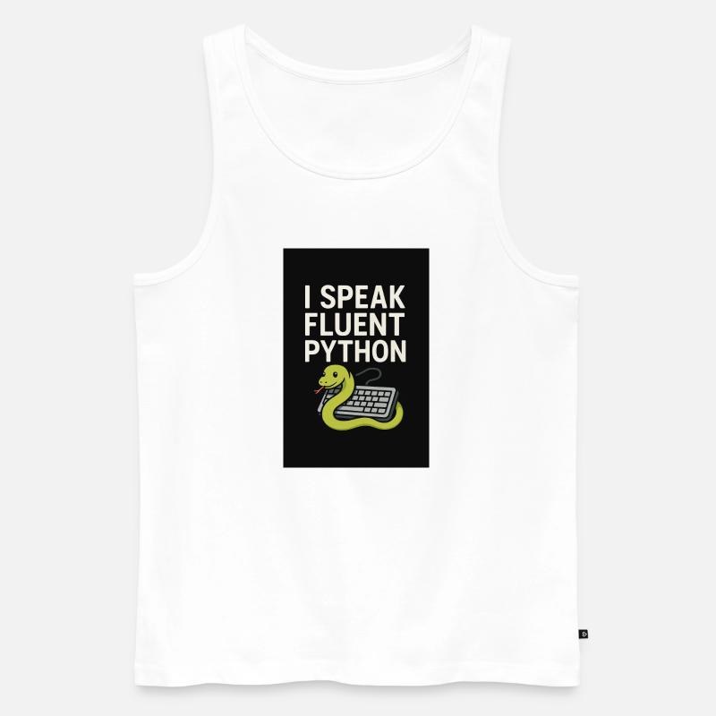 Python-Codierungsschlange - Männer Premium Bio Tank Top - Weiß