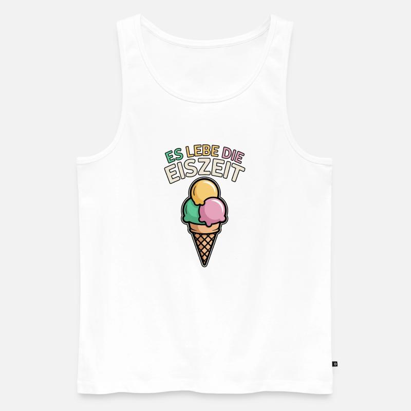 Es lebe die Eiszeit - eiscreme - Männer Premium Bio Tank Top - Weiß