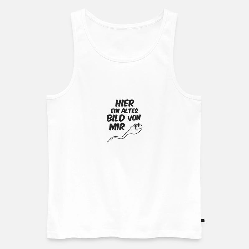 Humorvolles Ghost-Design mit Spruch - Männer Premium Bio Tank Top - Weiß