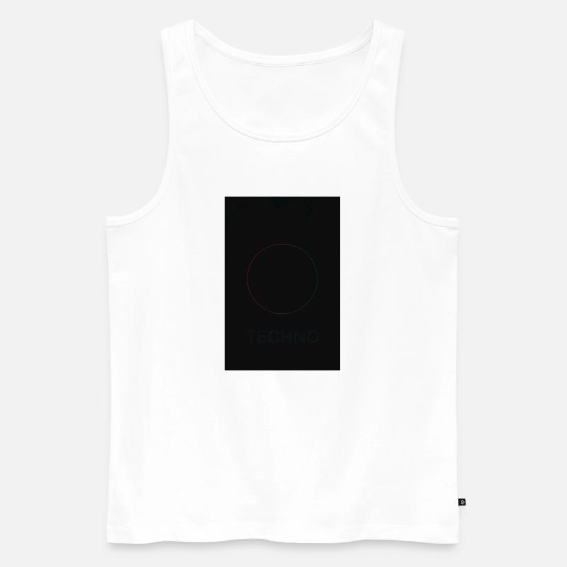Techno im Neonlicht - Männer Premium Bio Tank Top - Weiß
