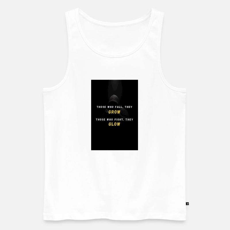 GlowGrind - Männer Premium Bio Tank Top - Weiß