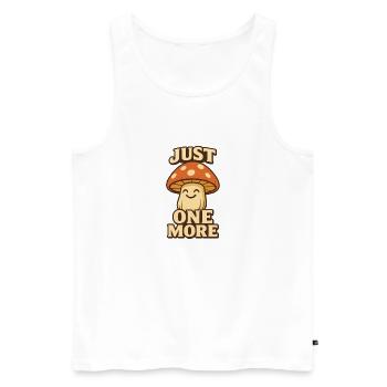 Just One More Mushroom - Men's Premium Organic Tank Top - white - Front - AI Model Male 178 light (178cm)