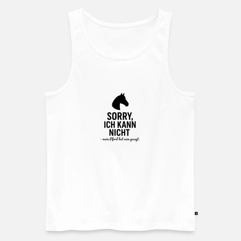 Pferde Spruch - Männer Premium Bio Tank Top - Weiß