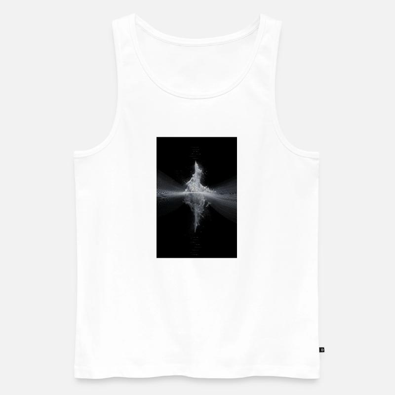 Quanten-Puls-Echo - Männer Premium Bio Tank Top - Weiß