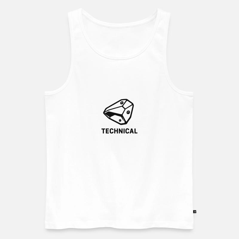 Technikal Boulder - Männer Premium Bio Tank Top - Weiß