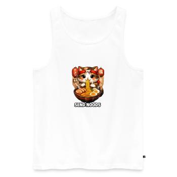 Ramen - Männer Premium Bio Tank Top - Weiß - Vorne - AI Model Male 178 light (178cm)