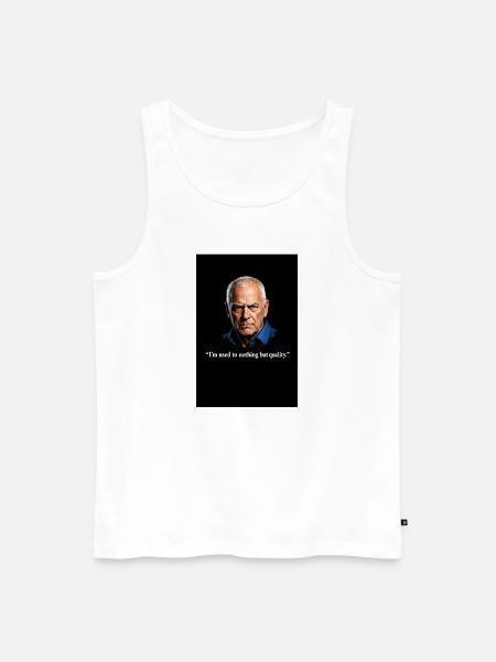 Qualitätsfokus Zitat Mann  Employer - Männer Premium Bio Tank Top - Weiß