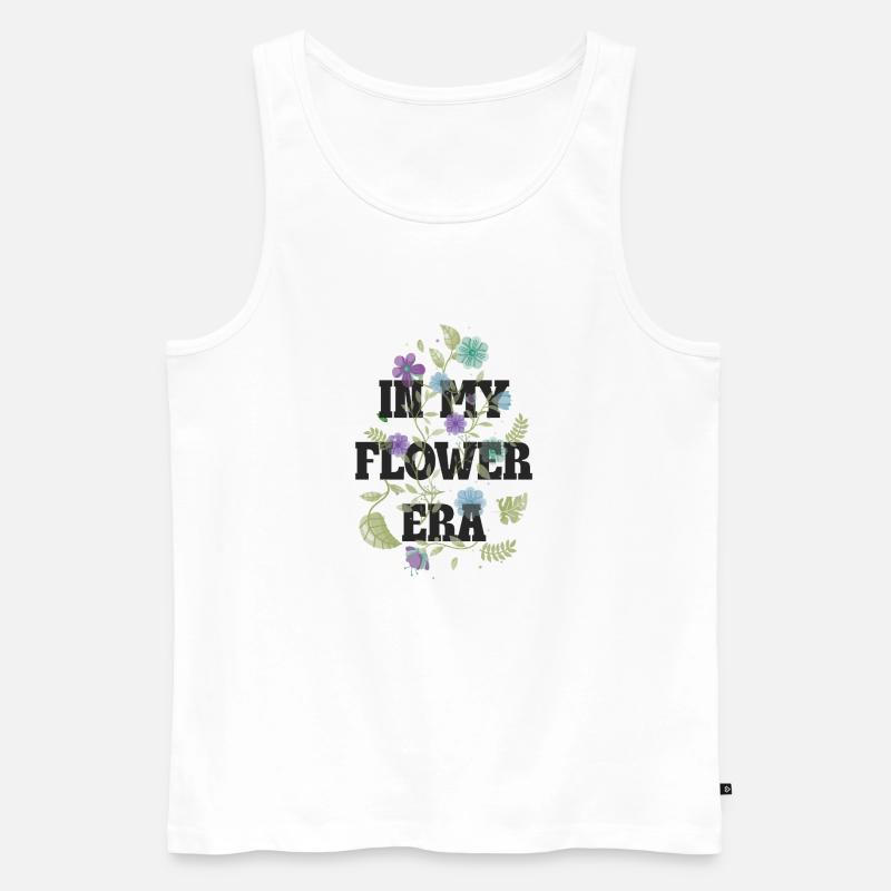 Florale Pfade der Blüten - Männer Premium Bio Tank Top - Weiß
