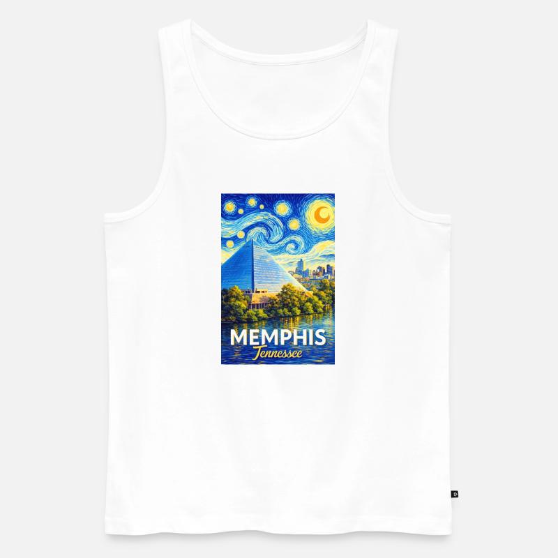 Memphis Tennessee - Männer Premium Bio Tank Top - Weiß