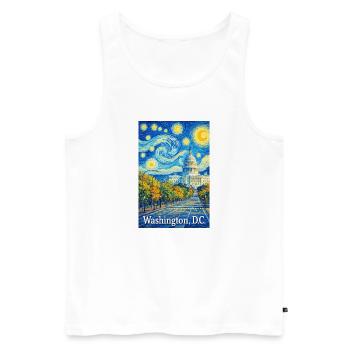 Washington, D.C. - Männer Premium Bio Tank Top - Weiß - Vorne - AI Model Male 178 light (178cm)