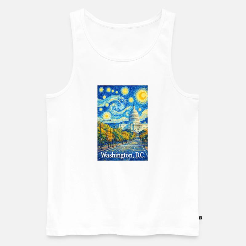 Washington, D.C. - Männer Premium Bio Tank Top - Weiß