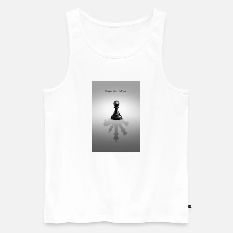 Make Your Move Minimal Mindset Design - Männer Premium Bio Tank Top - Weiß