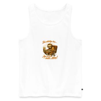 Ich mach das aber ich gucke dabei böse sloth - Männer Premium Bio Tank Top - Weiß - Vorne - Michal (187cm)
