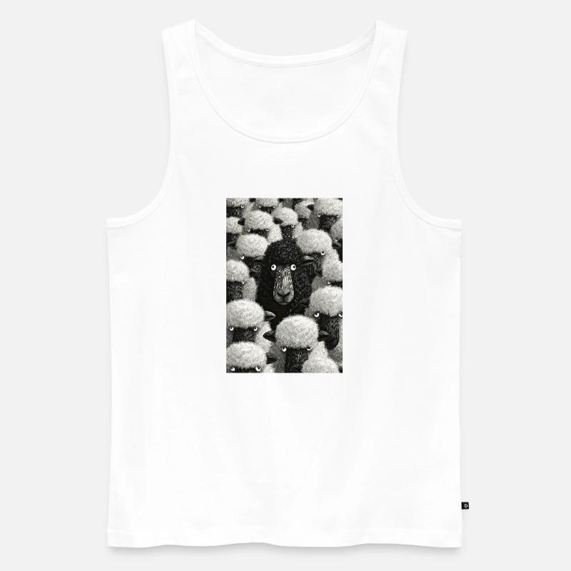 Mitternachtsherden-Porträt - Männer Premium Bio Tank Top - Weiß