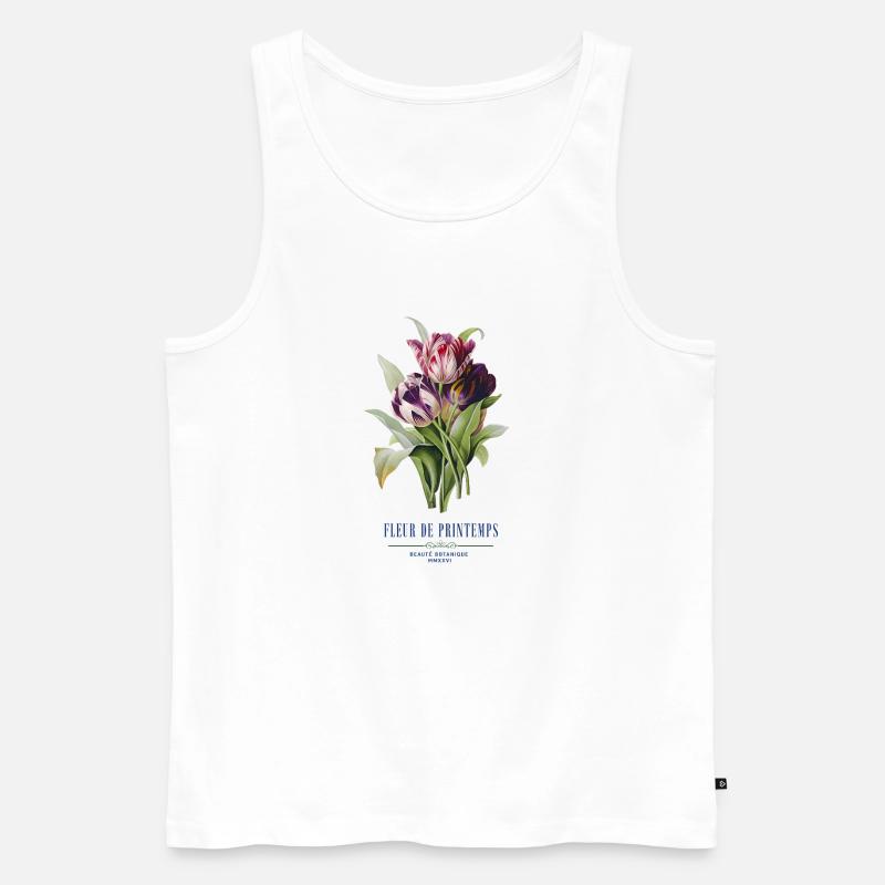 Tulip Bloom Fleurs de Printemps - Men's Premium Organic Tank Top - white