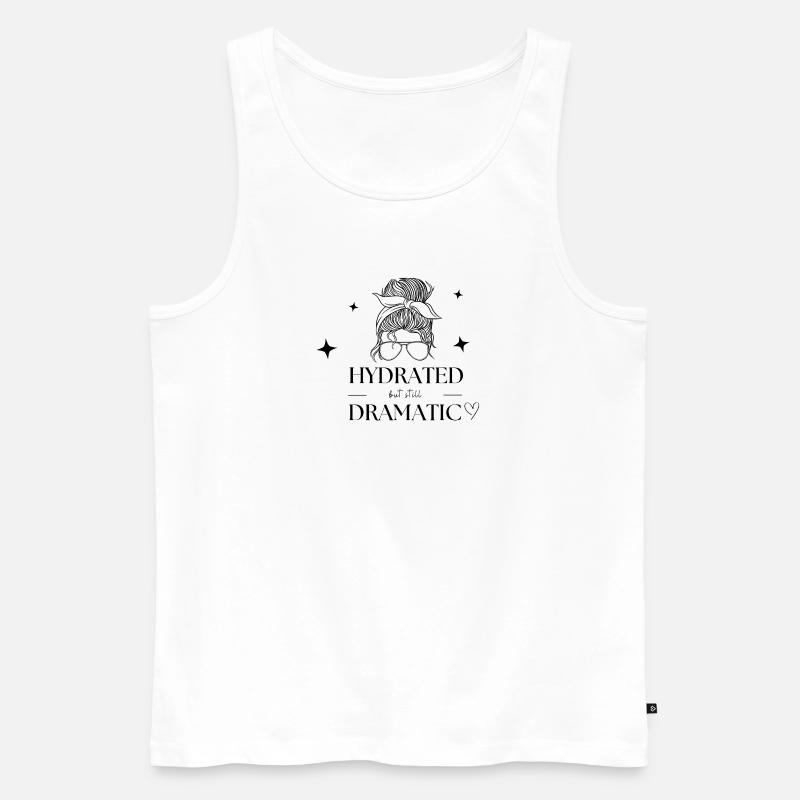 Hydrated but still dramatic - Männer Premium Bio Tank Top - Weiß