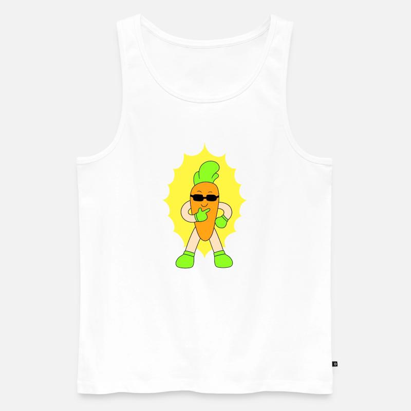 Coole Karotte - Männer Premium Bio Tank Top - Weiß